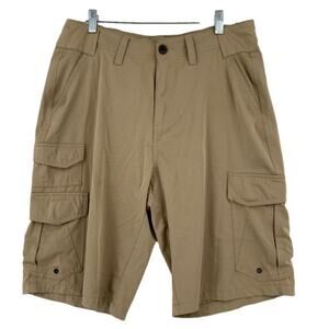 Denali Cargo Shorts Mens Size 32 Tan Outdoor Comfort Stretch 11 Inch Inseam